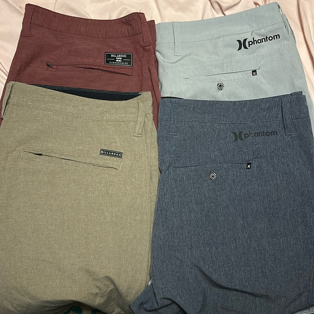 Billabong and Hurley men’s 36 shorts
